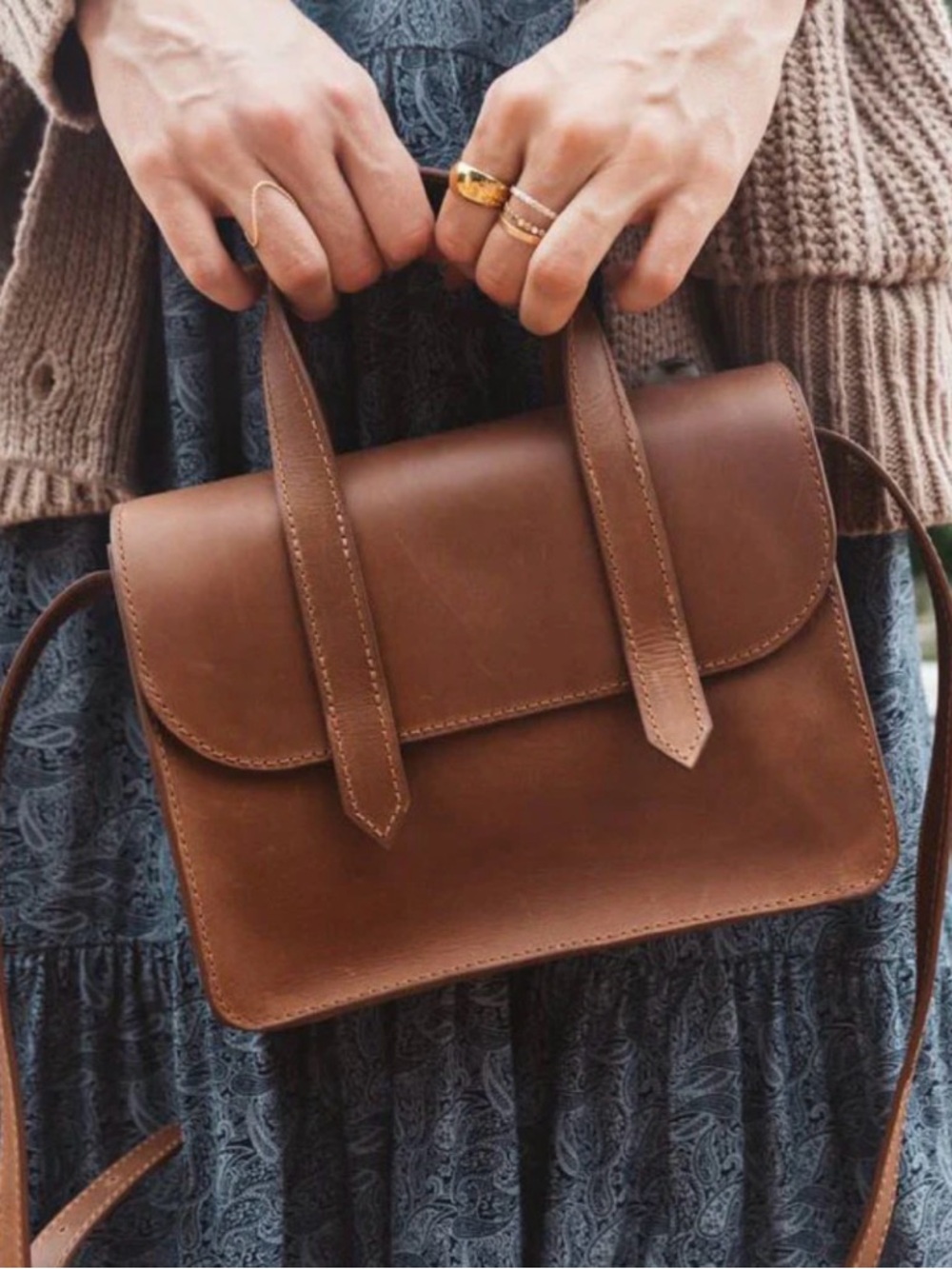 ABLE Heritage Shoulder Crossbody Brown